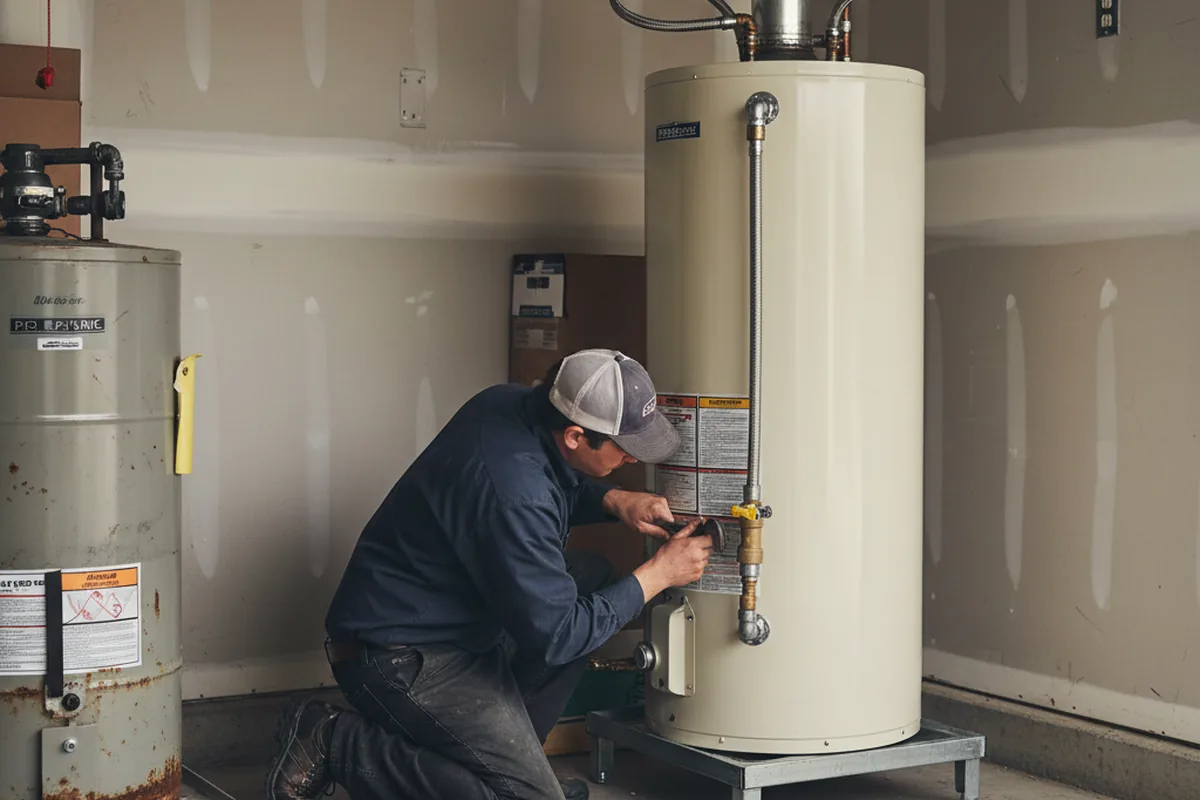 Water heater and shutoff valve replacement in Sandy Hook